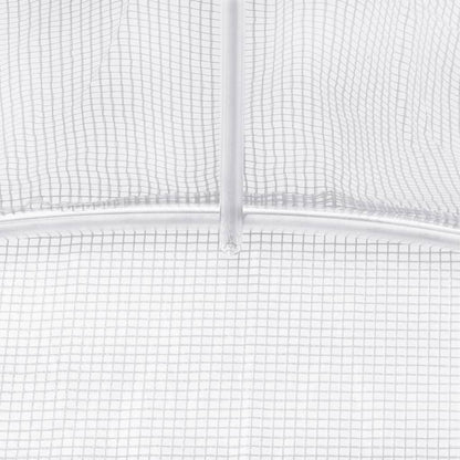 Greenhouse with Steel Frame White 12 m² 6x2x2 m