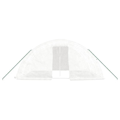 Greenhouse with Steel Frame White 20 m² 5x4x2.3 m