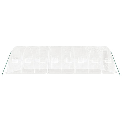 Greenhouse with Steel Frame White 40 m² 8x5x2.3 m