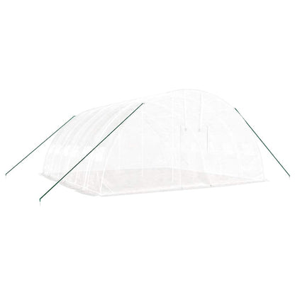 Greenhouse with Steel Frame White 36 m² 6x6x2.85 m