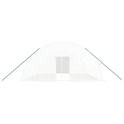 Greenhouse with Steel Frame White 36 m² 6x6x2.85 m