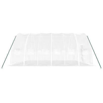 Greenhouse with Steel Frame White 36 m² 6x6x2.85 m