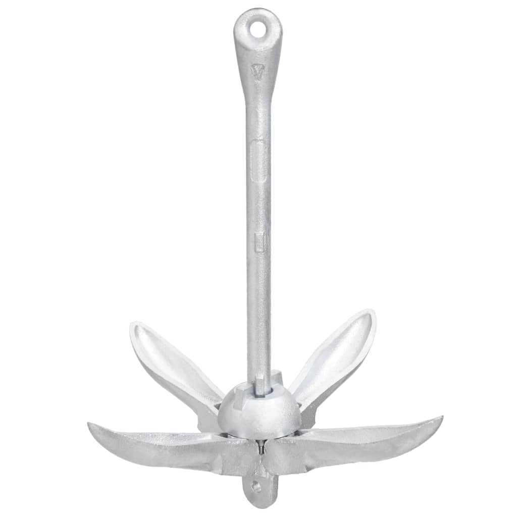 Folding Anchor with Rope Silver 6 kg