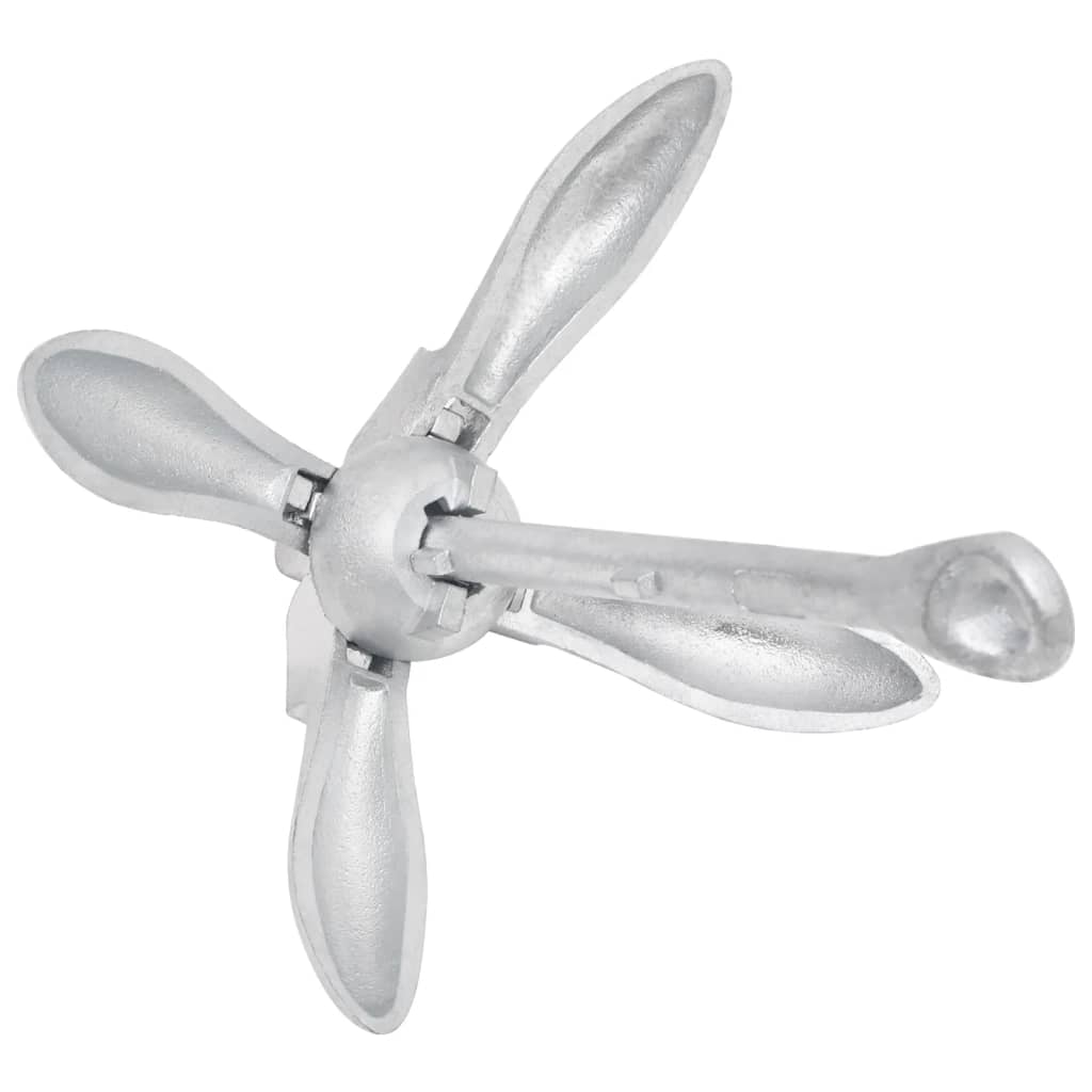 Folding Anchor with Rope Silver 6 kg