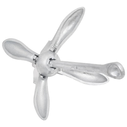 Folding Anchor with Rope Silver 6 kg