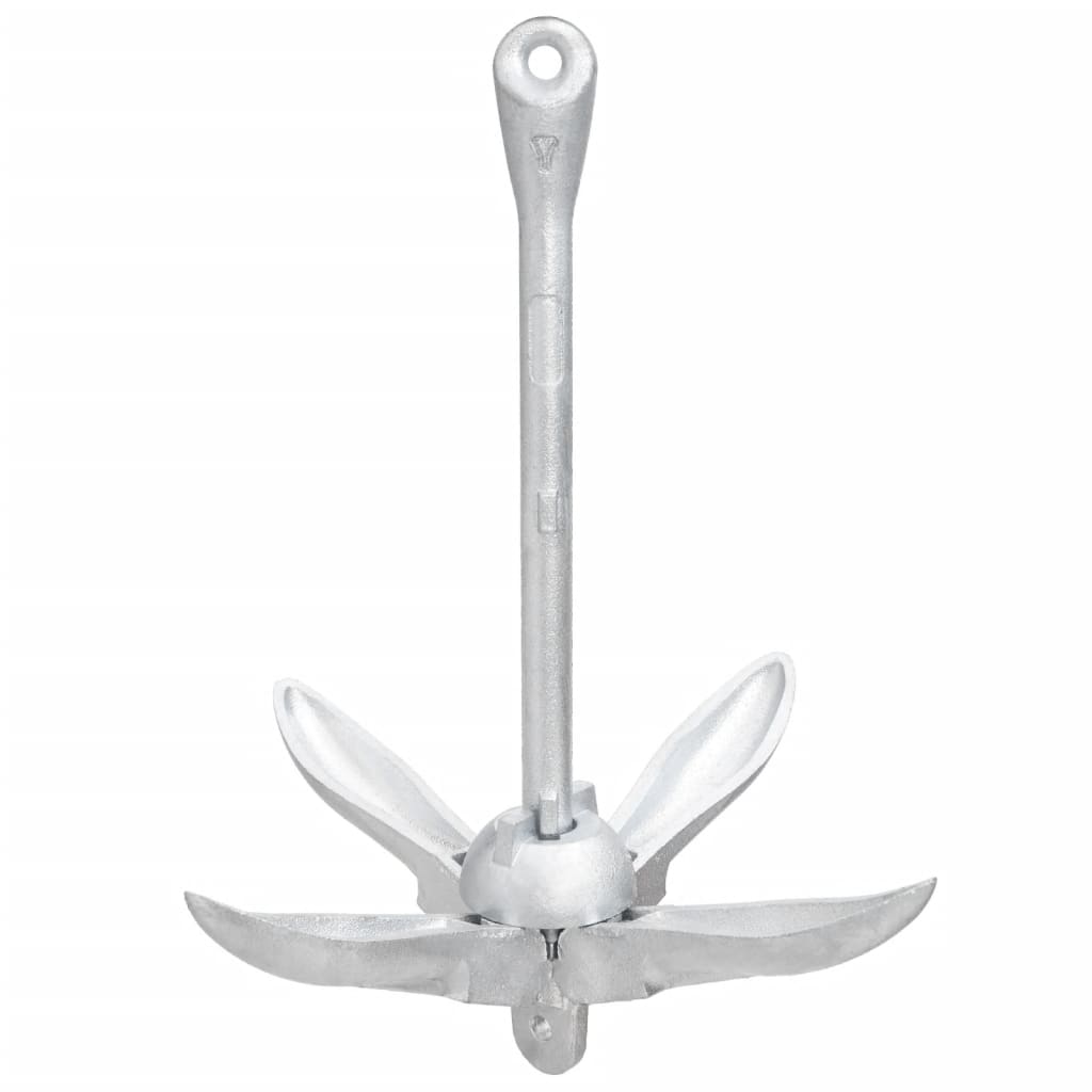 Folding Anchor with Rope Silver 8 kg
