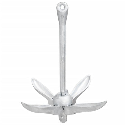 Folding Anchor with Rope Silver 8 kg