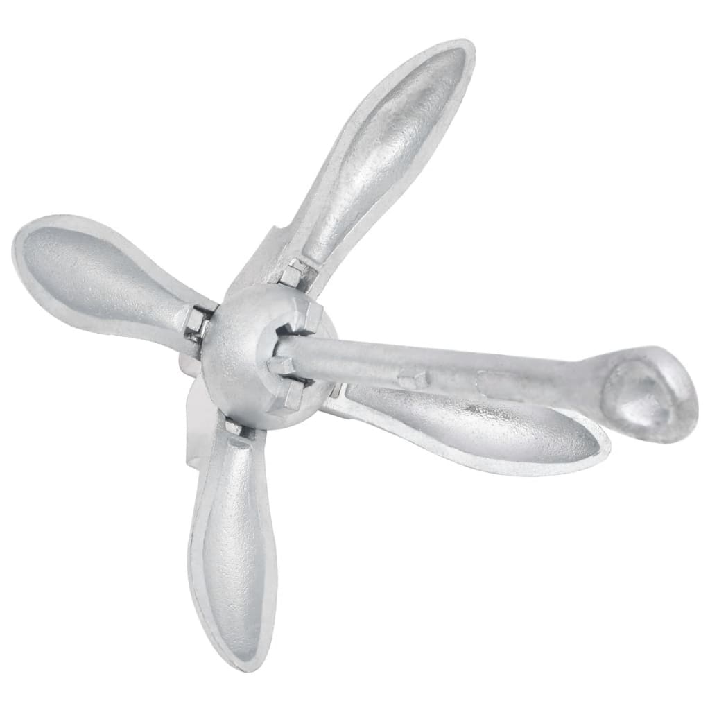 Folding Anchor with Rope Silver 8 kg