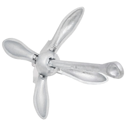 Folding Anchor with Rope Silver 8 kg
