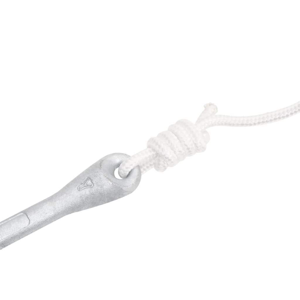 Folding Anchor with Rope Silver 8 kg