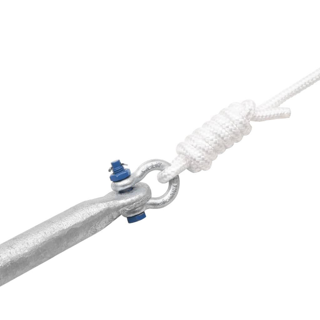 Folding Anchor with Rope Silver 10 kg