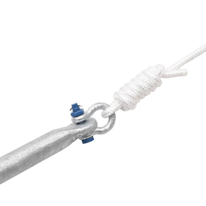 Folding Anchor with Rope Silver 10 kg