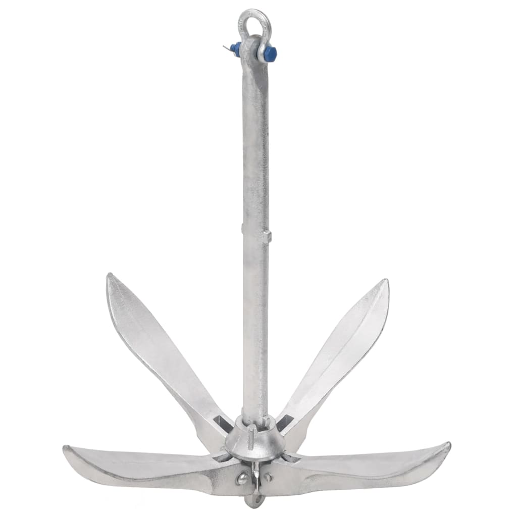 Folding Anchor with Rope Silver 12 kg