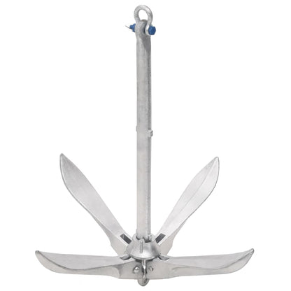 Folding Anchor with Rope Silver 12 kg