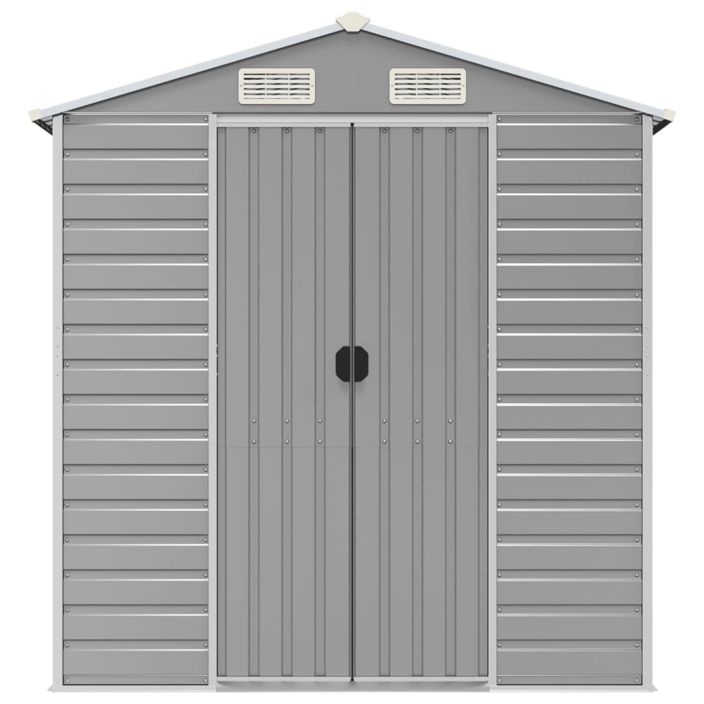 Garden Shed | Light grey | Galvanised steel | 191x130x198 cm