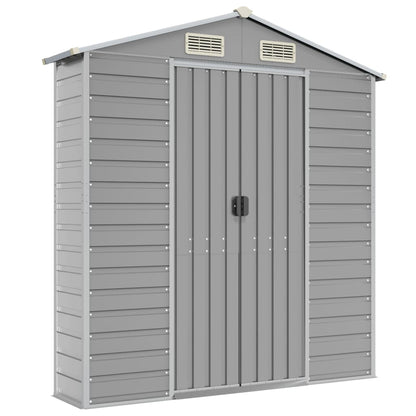 Garden Shed | Light grey | Galvanised steel | 191x130x198 cm