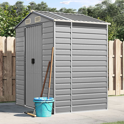 Garden Shed | Light grey | Galvanised steel | 191x130x198 cm