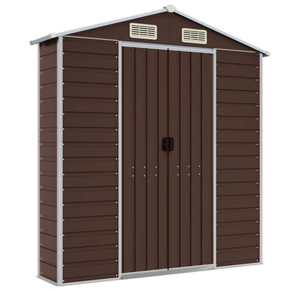 Garden Shed | Brown | Galvanised Steel | Medium | Garden Shed
