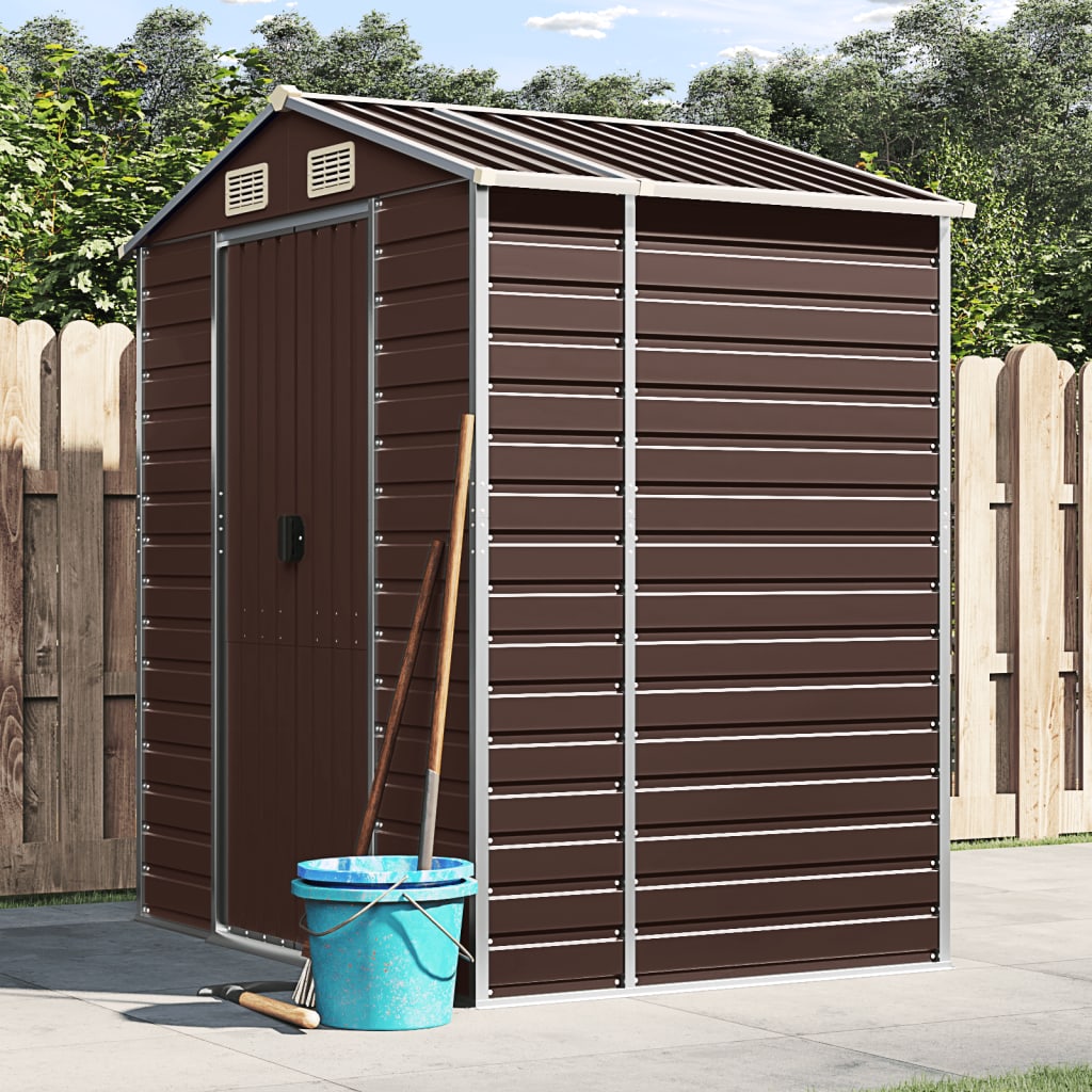 Garden Shed | Brown | Galvanised Steel | Medium | Garden Shed