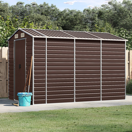 Garden Shed | Brown | Galvanised Steel | 191 x 300 x 198 cm | Garden Shed