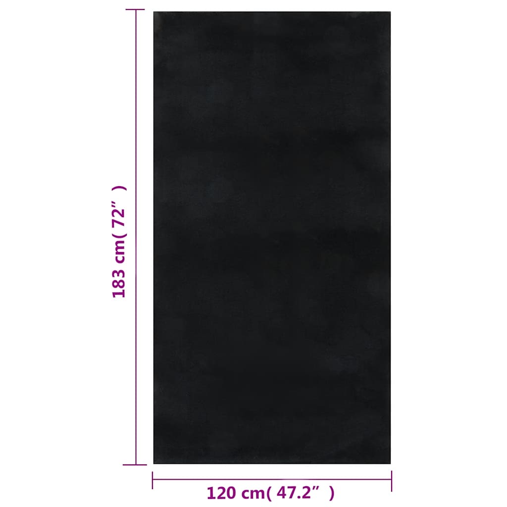 Shaggy Rug Black 120x183 cm Polyester
