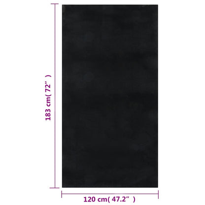 Shaggy Rug Black 120x183 cm Polyester