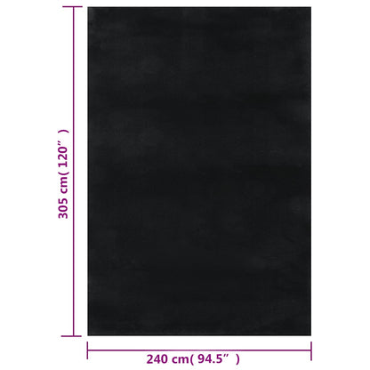 Shaggy Rug Black 240x305 cm Polyester
