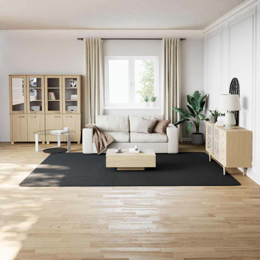 Shaggy Rug Black 240x340 cm Polyester