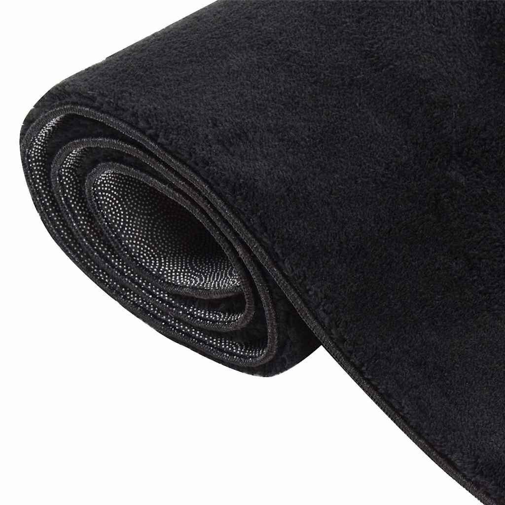 Shaggy Rug Black 240x340 cm Polyester