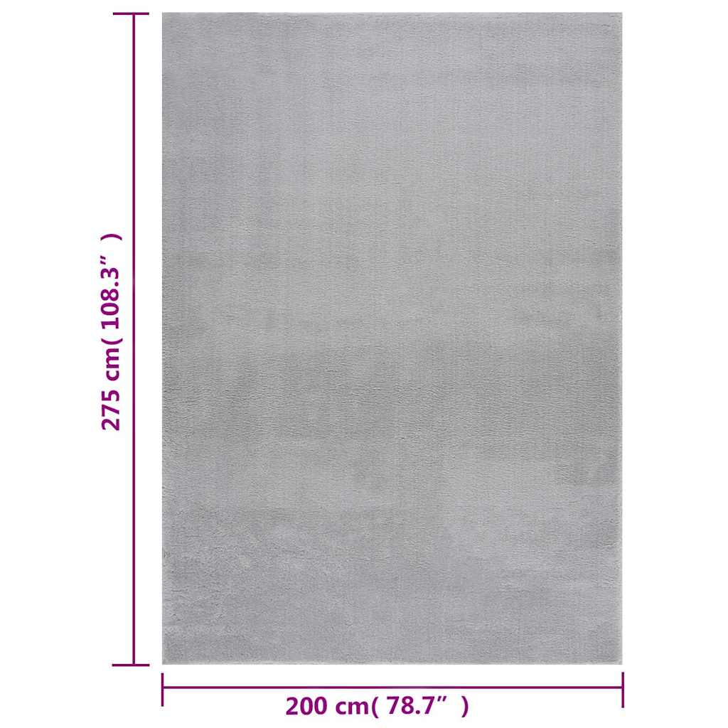 Shaggy Rug Grey 200x275 cm Polyester