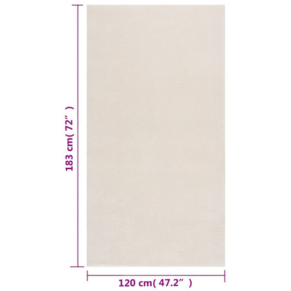 Shaggy Rug Cream White 120x183 cm Polyester