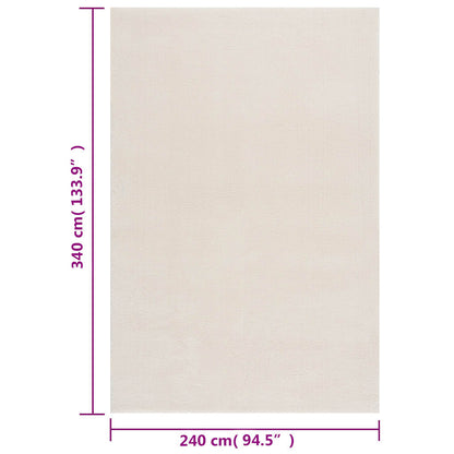 Shaggy Rug Cream White 240x340 cm Polyester