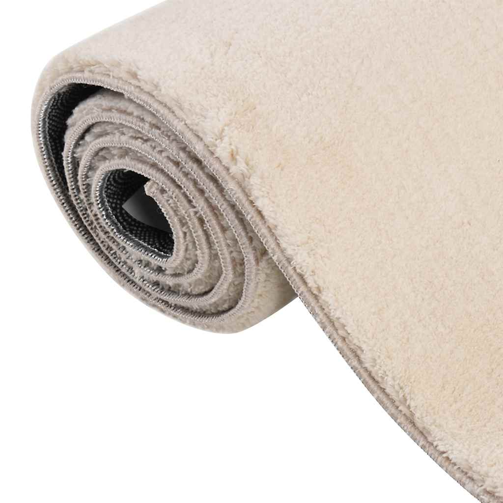 Shaggy Rug Beige 120x183 cm Polyester