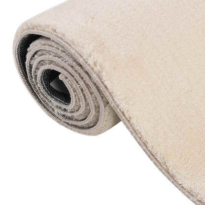 Shaggy Rug Beige 120x183 cm Polyester