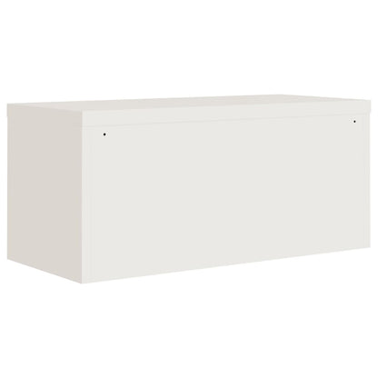 File Cabinet White 90x40x240 cm Steel