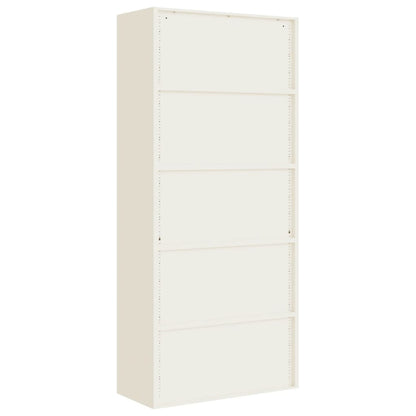 File Cabinet White 90x40x240 cm Steel