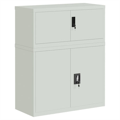 File Cabinet Light Grey 90x40x110 cm Steel