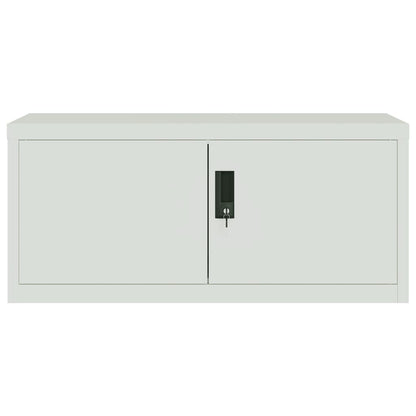 File Cabinet Light Grey 90x40x110 cm Steel