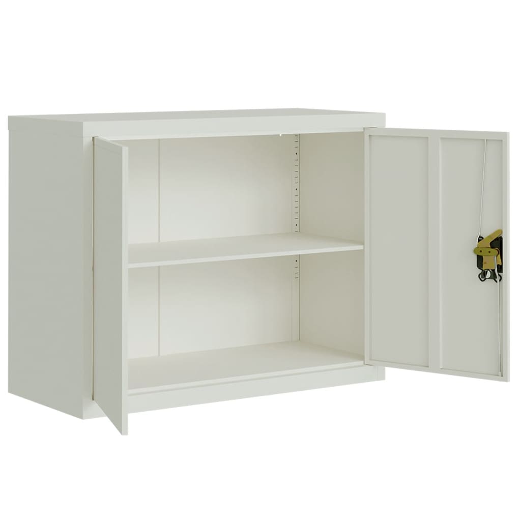File Cabinet Light Grey 90x40x110 cm Steel