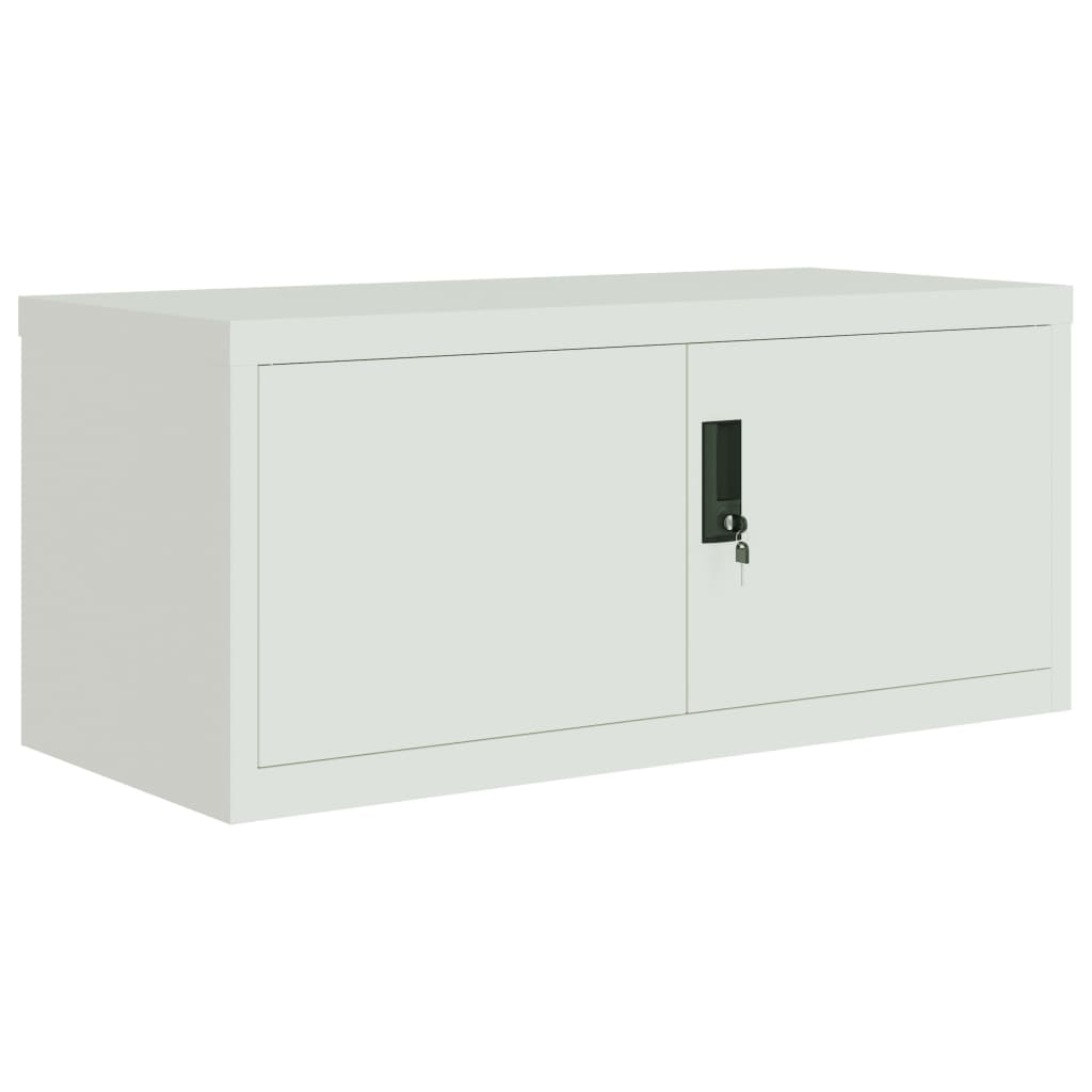 File Cabinet Light Grey 90x40x145 cm Steel
