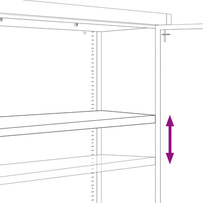 File Cabinet Light Grey 90x40x220 cm Steel