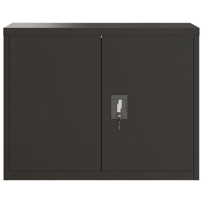 File Cabinet Black 90x40x110 cm Steel