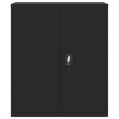 File Cabinet Black 90x40x145 cm Steel