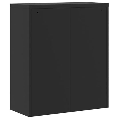 File Cabinet Black 90x40x145 cm Steel