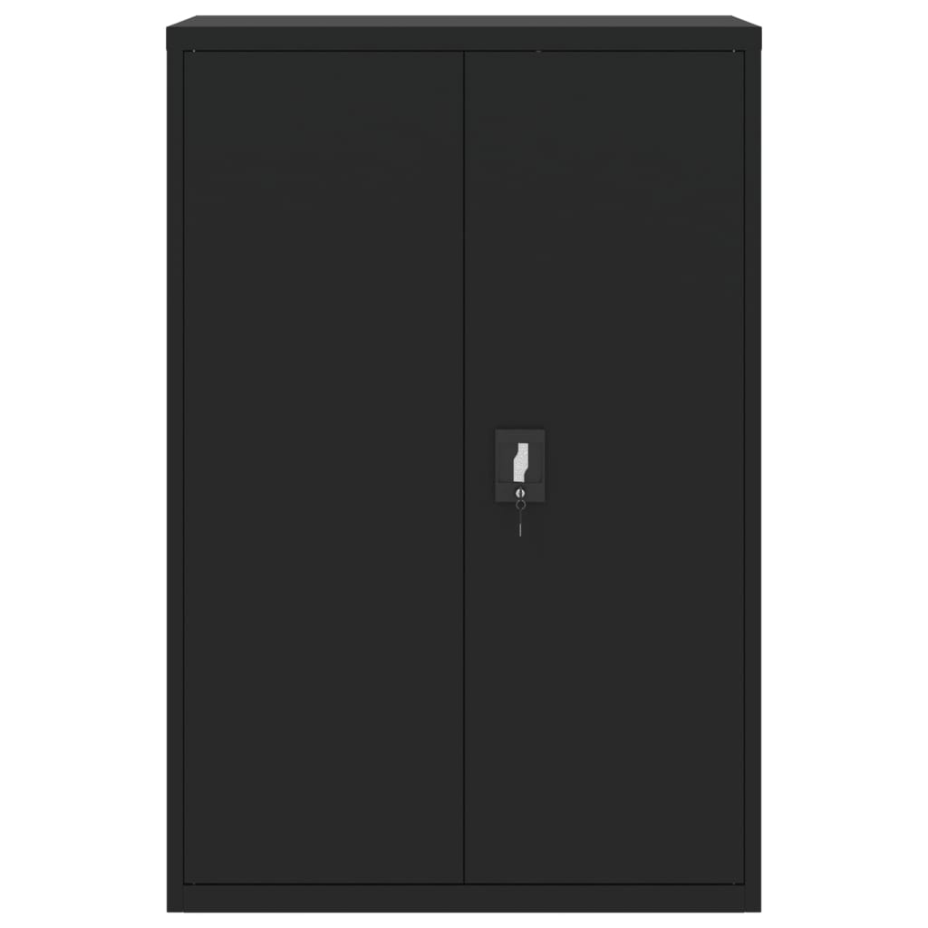 File Cabinet Black 90x40x180 cm Steel
