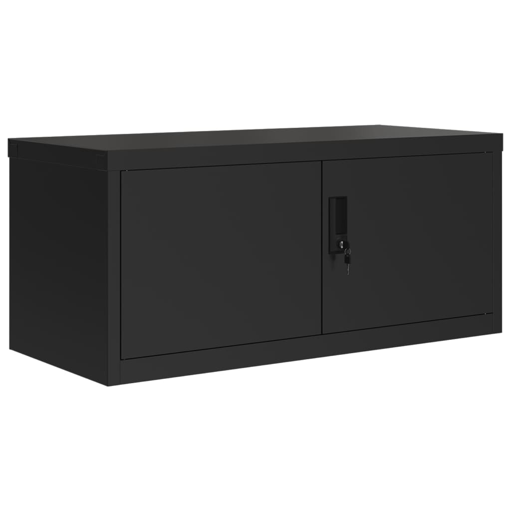 File Cabinet Black 90x40x220 cm Steel