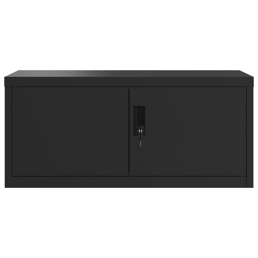 File Cabinet Black 90x40x220 cm Steel