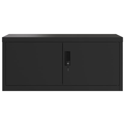 File Cabinet Black 90x40x220 cm Steel