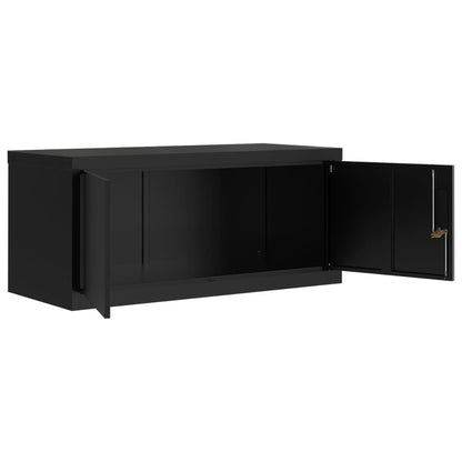 File Cabinet Black 90x40x220 cm Steel