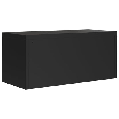 File Cabinet Black 90x40x220 cm Steel